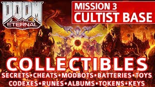 Doom Eternal  Cultist Base All Collectible Locations Secrets Collectibles Cheats Upgrades etc [upl. by Ottilie415]