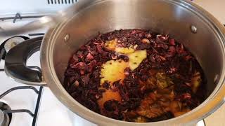 how to make zobo drink  hibiscus drink recipe  tasty african zobo recipe [upl. by Gwynne]