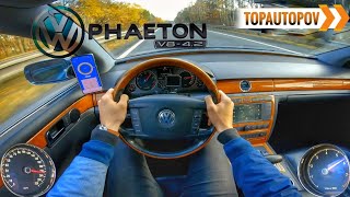 Volkswagen Phaeton 42 V8 246kW 63 4K TEST DRIVE POV – V8 Sound Acceleration amp Engine [upl. by Oinotnas506]