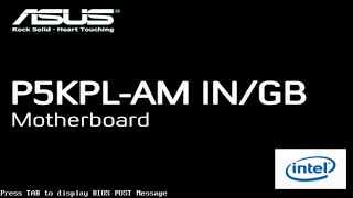 Socket T LGA775  ASUS P5KPL AM INGB BIOS settings POST Boot CPUZ AIDA64 Celeron D 331 [upl. by Farrica460]