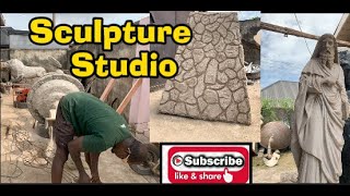 Sculpture studio Sculpture studio tour sculpturestudio sculpture studiotour nigerianartist [upl. by Eiro94]