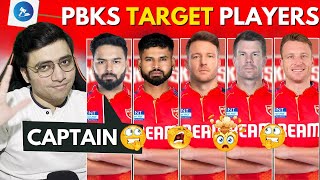 Punjab Kings Target Players 2025 Auction  PBKS Auction Strategy 2025  IPL 2025 Mega Auction [upl. by Jareb]