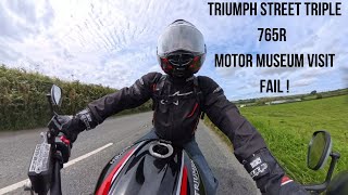 Triumph Street Triple 765R  Bodmin to Moretonhampstead Motor Museum  Road Closure at Tavistock [upl. by Notsreik]