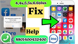 How to download Facebook in old iPhone  This application requires iOS 134 later Facebook on iPhone [upl. by Yentihw]