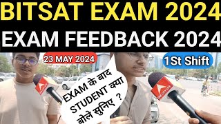 BITSAT EXAM review 23 MAY 2024BITSAT EXAM Analysis today 2024THE CITY LITE [upl. by Prudi]