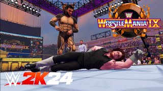 THE UNDERTAKER VS GIANT GONZALEZ  WRESTLEMANIA 9  WWE 2K24 [upl. by Highams]