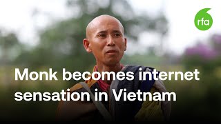 Unofficial monk becomes internet sensation during pilgrimage across Vietnam  Radio Free Asia RFA [upl. by Ahsineg]