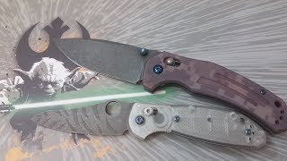 Knife Mods 212 S30V Mini Grip and Ganzo [upl. by Nerual]