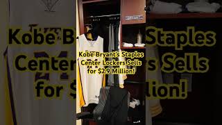 Kobe Bryant’s Lakers Locker Sells for 29 Million nba kobebryant staplescenter [upl. by Eserehs]