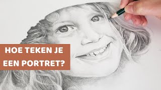 HOE TEKEN JE EEN PORTRET teken met me mee ook voor beginners [upl. by Ociram]