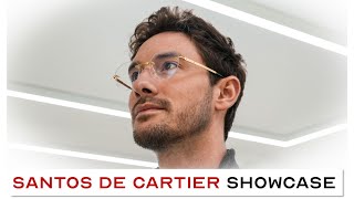 These NEW 2023 Cartier Glasses are AMAZING  Santos de Cartier Rimless  Sunglasses Showcase [upl. by Elwin]