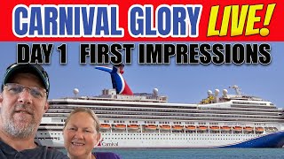 Tall Mans Cruise Adventure LIVE from THE CARNIVAL GLORY [upl. by Ahsinelg204]