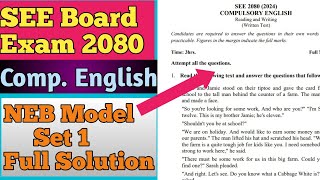 Class 10 SEE Compulsory English Model Set Solution NEB SEE 2080 [upl. by Alledi]