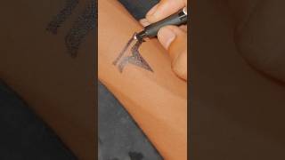 HOW TO MAKE TATTOO SIMPLE ideatattoo tattooideas art tattooartist art shorts [upl. by Lianne]