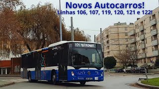 Novos Autocarros da Unir  Linhas 106 107 119 120 121 e 122 [upl. by Yrrab]