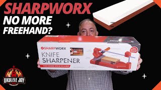 The End Of Freehand Knife Sharpening  Sharpworx Guided Whetstone Sharpener Review [upl. by Namaan815]