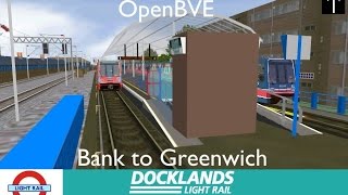 OpenBVE  Docklands Light Railway  Bank to Greenwich [upl. by Lindsay]