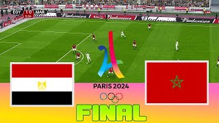 ÉGYPTE vs MAROC  Jeux Olympiques PARIS 2024  مصر ضد المغرب  réaliste PES Gameplay [upl. by Gati]