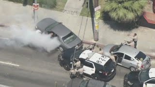 Police chase suspect shot after LASD chase ends in PicoUnion [upl. by Salman]