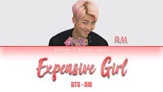 BTS  RM Expensive Girl Lyrics Color Coded HanRomEng [upl. by Codd29]