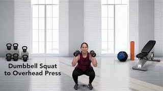 How to do a Dumbbell Squat to Overhead Press [upl. by Derrik]