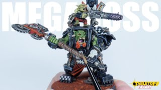 How To Paint an Ork Warboss in Mega Armour in the Clan Colours of the Goffs for Warhammer 40k [upl. by Pat533]