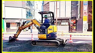 JAPAN  TOKYO  STEP BY STEP MODERN ASPHALT REPAVING PART 2 MasterWorkers [upl. by Ttennaj]