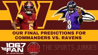 commanders vs ravens Predictions  Sports Junkies [upl. by Ano]