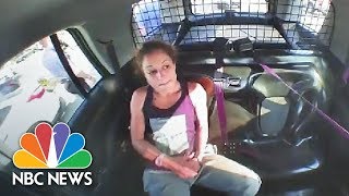 Woman Removes Handcuffs And Steals Police Car  NBC News [upl. by Natan]