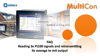 MultiCon CMC FAQ  Reading 3x Pt100 signals and retransmitting its average to mA output [upl. by Oned550]