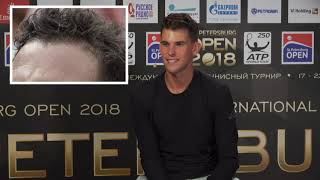 Dominic Thiem QUIZ STPETERSBURG OPEN 2018 [upl. by Yttocs]