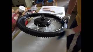 Voilamart 500W 1000W 1500W Ebike conversion kit Installation how to install a tire and inner tube [upl. by Rebmyk]