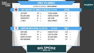 East Molesey CC Under 21 Development v Hampton Wick Royal CC U21 STL [upl. by Hairam]