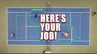 Tennis Doubles Tactics  Net Player Movement [upl. by Anolahs362]