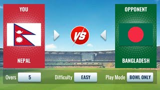 Nepal Vs Bangladesh Best 5 Over Cricket Match Gameplay With Facecam in Hindi Commentary [upl. by Huntington]