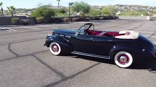 Startup Video  1940 LaSalle model 52 convertible sedan Blue [upl. by Lhadnek735]