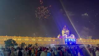 DARBAR SAHIB ATISHBAZI 2023 HARMANDIR SAHIB ATISHBAZI GURU RAMDAS JI GURPURVFIREWORK DARBAR SAHIB [upl. by Marilin]