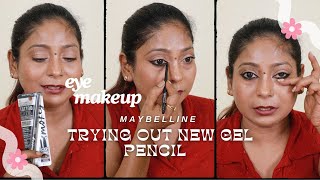 trying out Maybelline New York Tattoo Smokey Kohl Gel Pencil eyemakeup kajal makeuptalks [upl. by Puff]