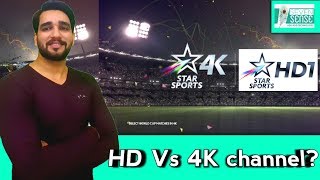 What is HD 4k Channels on DTH or Cable Tv What is difference between HD and 4K channel  Hindi [upl. by Guglielma]