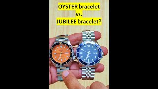 Differences between watch straps Oyster bracelet vs Jubilee bracelet rolex seiko casio watches [upl. by Crelin643]