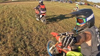 Photo Finish Pitbike Race on a Vintage MX Track I MOVMX I Half Send Racing [upl. by Nosirrah]