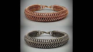 Triple Corkscrew Copper Wire Bracelet made with the Flatwearable Wire Weaver [upl. by Jaylene]