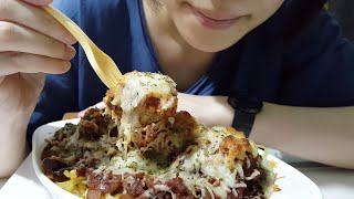 Linguine w Meatballs In Marinara Sauce  蕃茄肉丸義大利麵 ASMR  Mukbang  Cooking amp Eating Sounds [upl. by Edrei170]