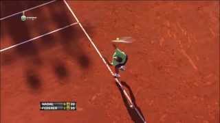 2013 Rome Federer serve above [upl. by Leakcim426]