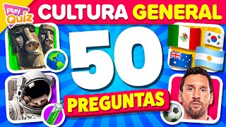 50 Preguntas de Cultura general 🌎 ¿Cuánto Sabes 🤓 Play Quiz de Cultura  Preguntas y Respuestas [upl. by Ardeid]