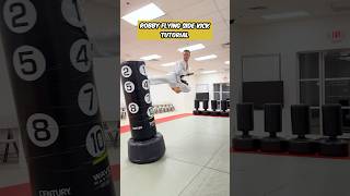 Robby Keene Flying Side Kick Tutorial shorts martialarts cobrakai [upl. by Anihta]