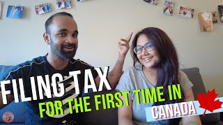 Filing tax for the first time in Canada  Tax return benefits  Bangladeshi Couple vlog [upl. by Amsirp24]