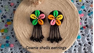 Making cowrie shells earringshandmadejewelerymakingathomecraft [upl. by Dannel]