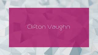 Clifton Vaughn  appearance [upl. by Edee]