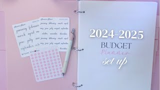 20242025 BUDGET PLANNER SET UP 💵  Setting Up My Budget Binder [upl. by Nugesulo]